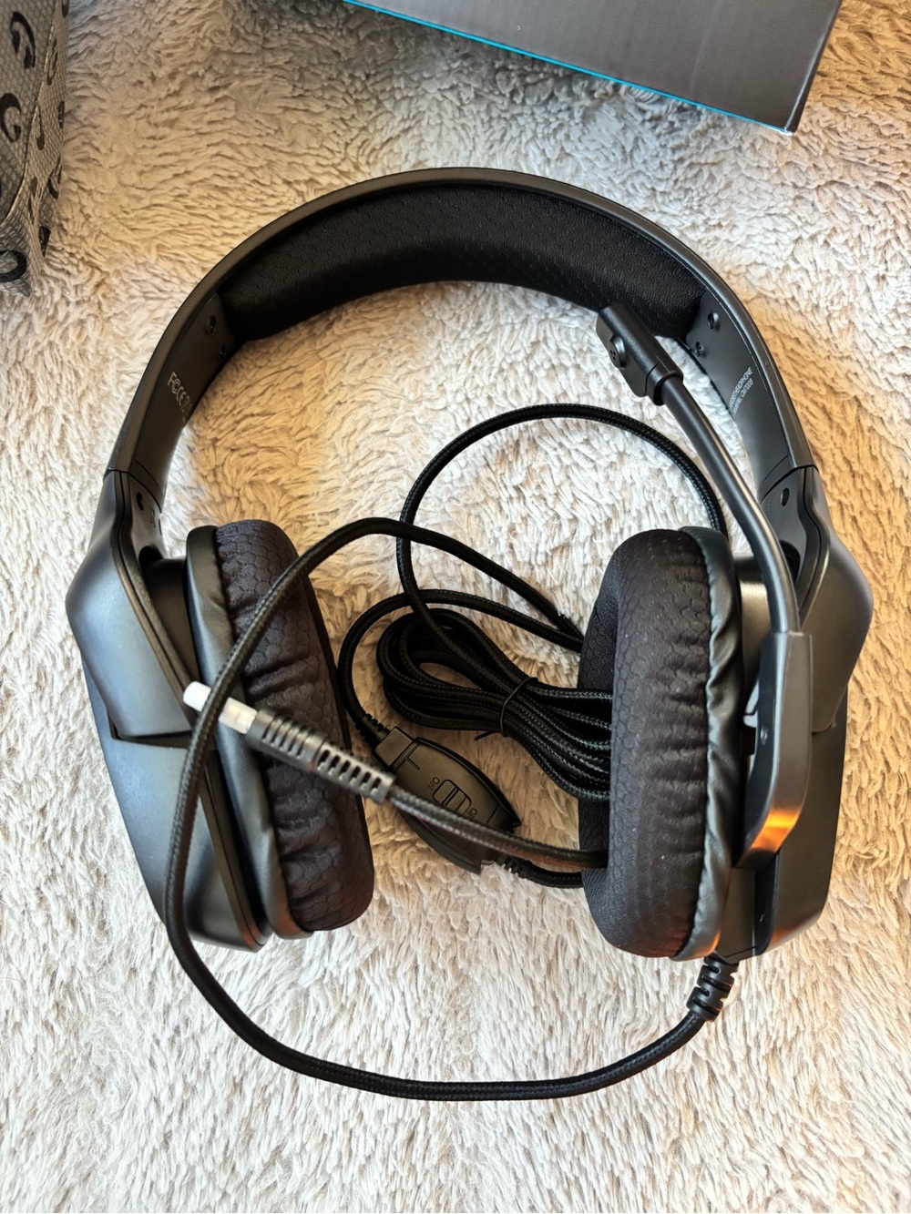 Black Wired Gaming Headset with Noise-Cancelling Mic